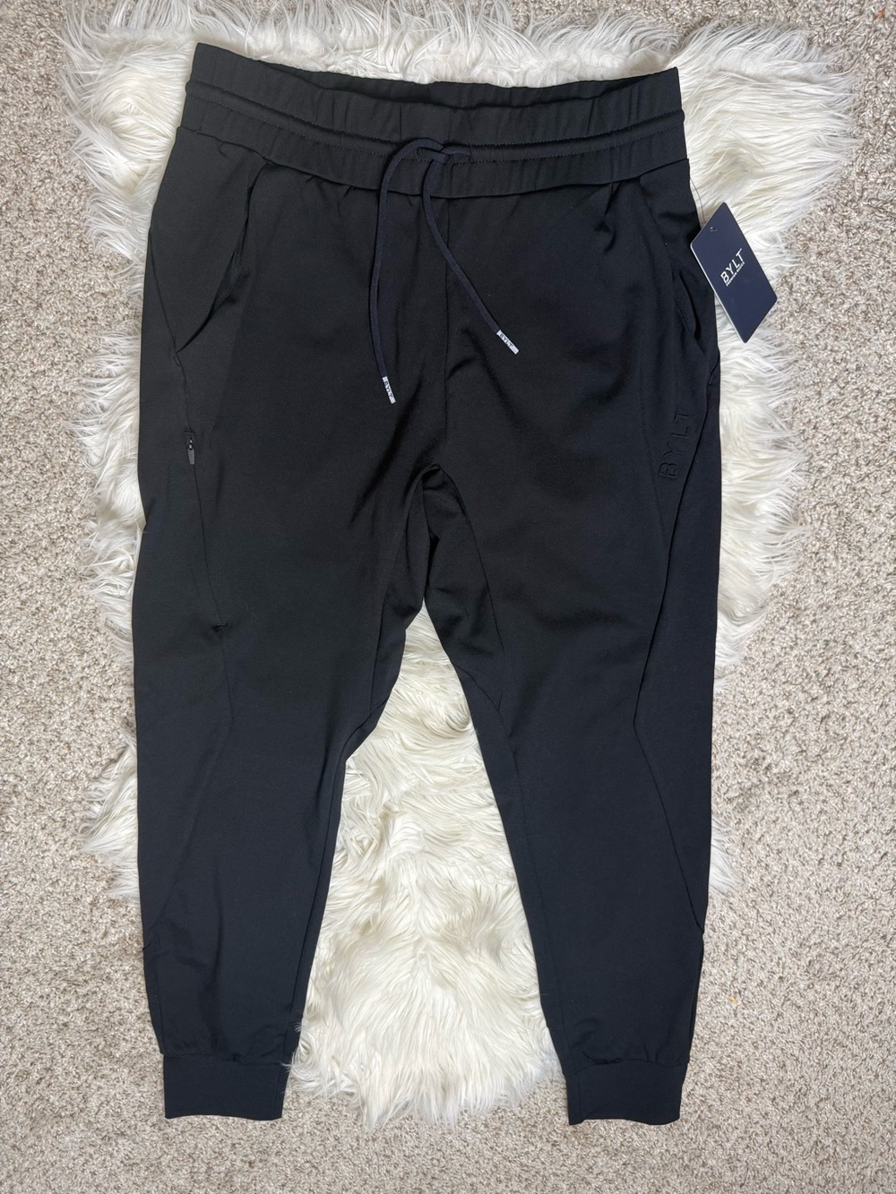 BYLT NEW Active Jogger Black Men's Sweatpants with Drawstring NWT Med